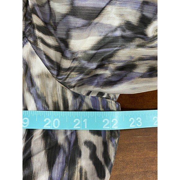 Chico's Womens‎ Blazer Jacket Size 2 Large Button Up Gray Purple Animal Print - Picture 10 of 11